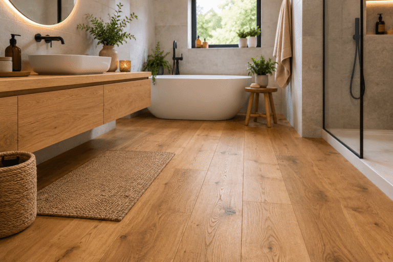 Parquet salle de bains